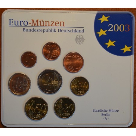 eurocoin eurocoins Germany 2003 \\"F\\" set of 8 eurocoins (BU)