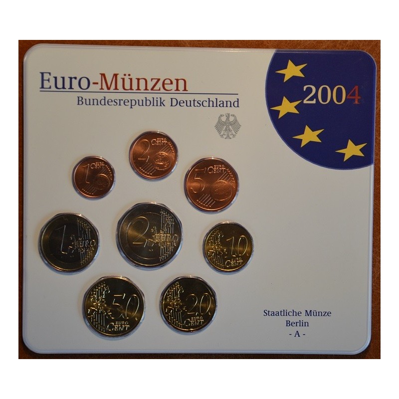 eurocoin eurocoins Germany 2004 \\"F\\" set of 8 eurocoins (BU)