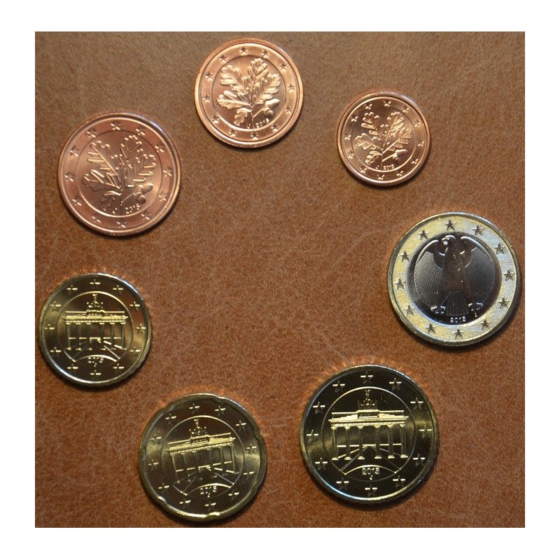Euromince mince Sada 7 nemeckých mincí 2018 \\"F\\" (UNC)