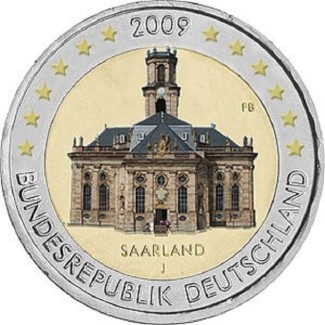 2 Euro Germany "J" 2009 - Ludwigskirche in Saarbrücken (UNC)