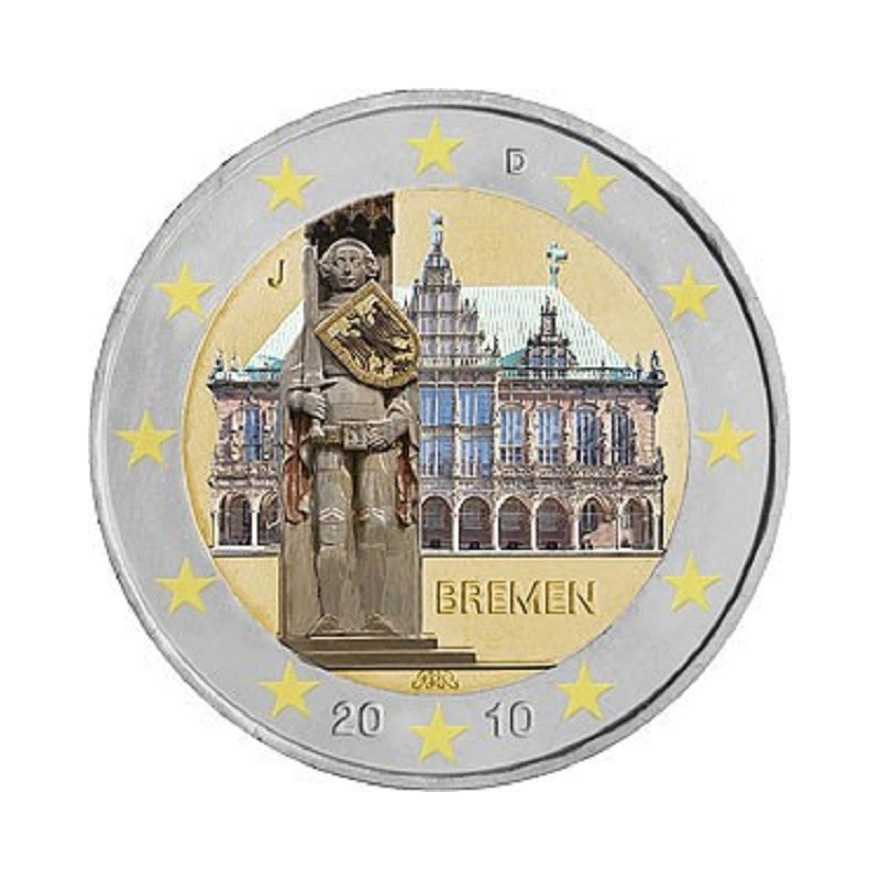 eurocoin eurocoins 2 Euro Germany \\"J\\" 2010 - Bremen: Town hall ...