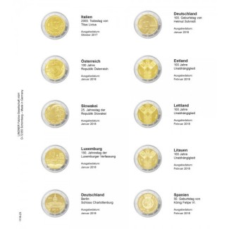 Euromince mince Strana 23. do Lindner albumu na 2 Euro mince (Októb...