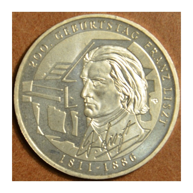 Euromince mince 10 Euro Nemecko \\"G\\" 2011 Franz Liszt (UNC)