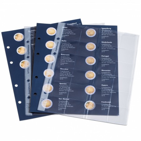 euroerme érme 2 Euro 2012 lapok a Leuchtturm OPTIMA albumba