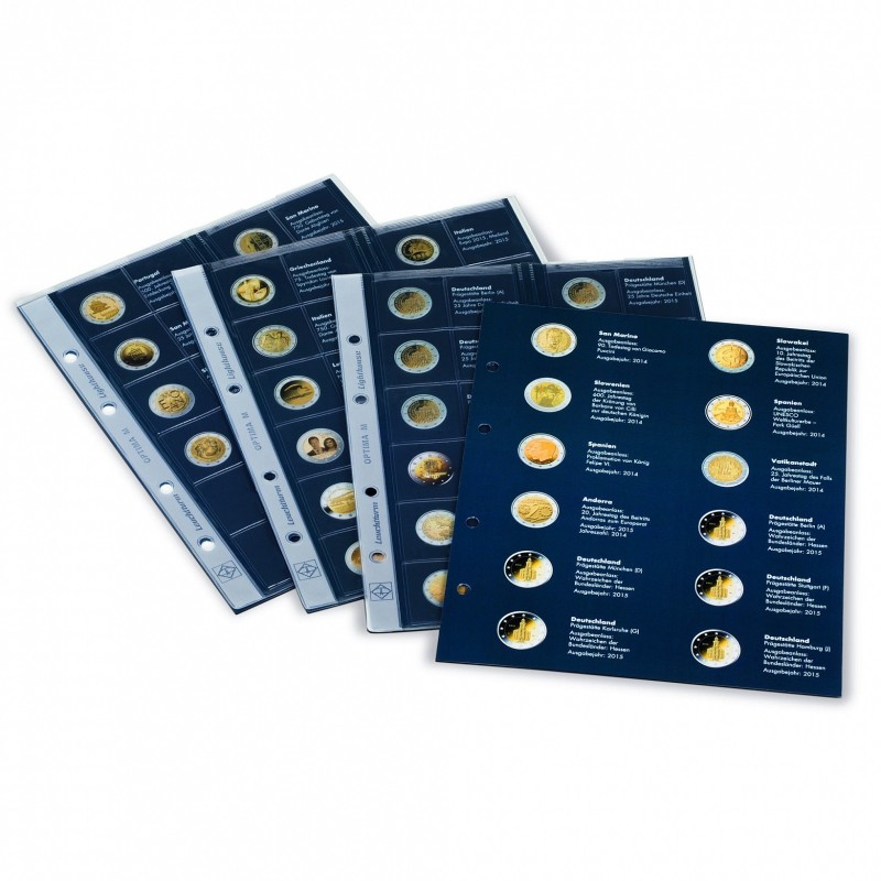 Euromince mince 2 Euro 2015 listy do albumu Leuchtturm OPTIMA