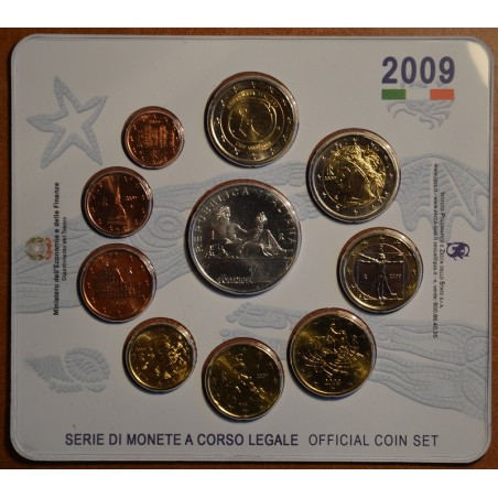 eurocoin eurocoins Italy 2009 offcial set with 2 Euro and 5 Euro co...