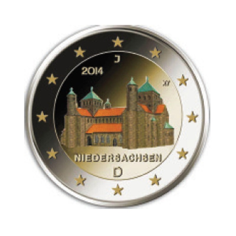 Euromince mince 2 Euro Nemecko \\"J\\" 2014 - Zámok Niedersachsen (...