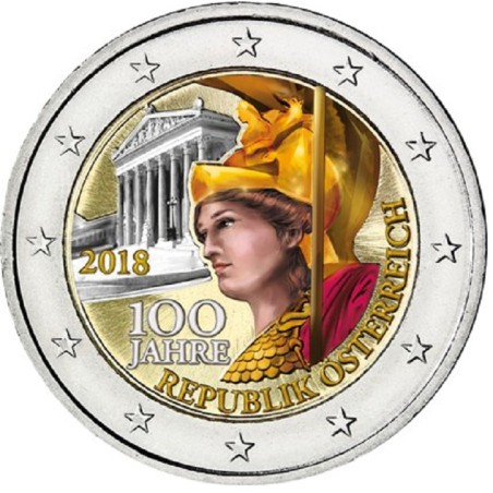 euroerme érme 2 Euro Ausztria 2018 - Az osztrák köztársaság 100. év...