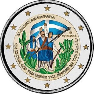 eurocoin eurocoins 2 Euro Greece 2013 - 100th Anniversary of the un...