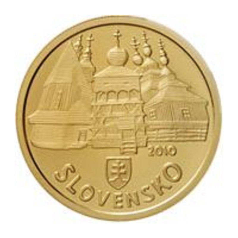 euroerme érme 100 Euro Szlovákia 2010 - A Kárpátok fatemplomai (Proof)