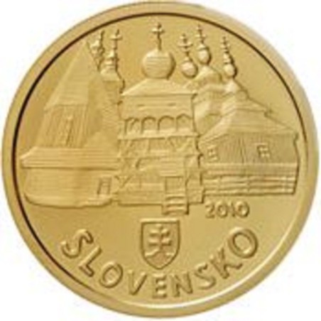 euroerme érme 100 Euro Szlovákia 2010 - A Kárpátok fatemplomai (Proof)