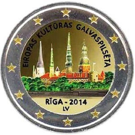 euroerme érme 2 Euro Lettország - Riga az európai kultúra fővárosa ...