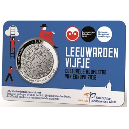 euroerme érme 5 Euro Hollandia 2018 - Leeuwarden (UNC)