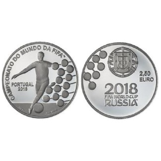 euroerme érme 2,5 Euro Portugália 2018 - FIFA 2018 (UNC)
