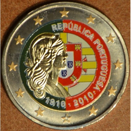 Euromince mince 2 Euro Portugalsko 2010 - 100. výročie Portugalskej...