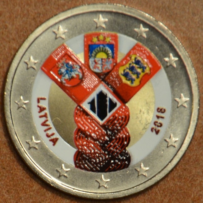 euroerme érme 2 Euro Lettország 2018 - A balti államok függetlenség...