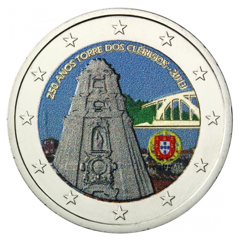 euroerme érme 2 Euro Portugália 2013 - 250 éves a Clerigos torony I...