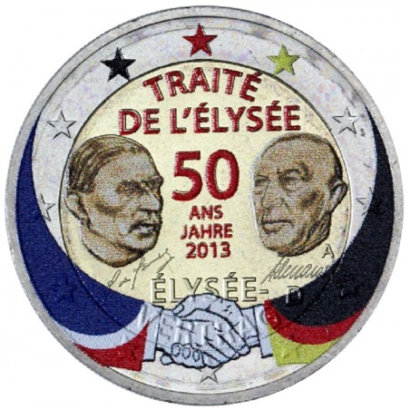 Euromince mince 2 Euro Nemecko \\"D\\" 2013 - 50. výročie Elizejske...