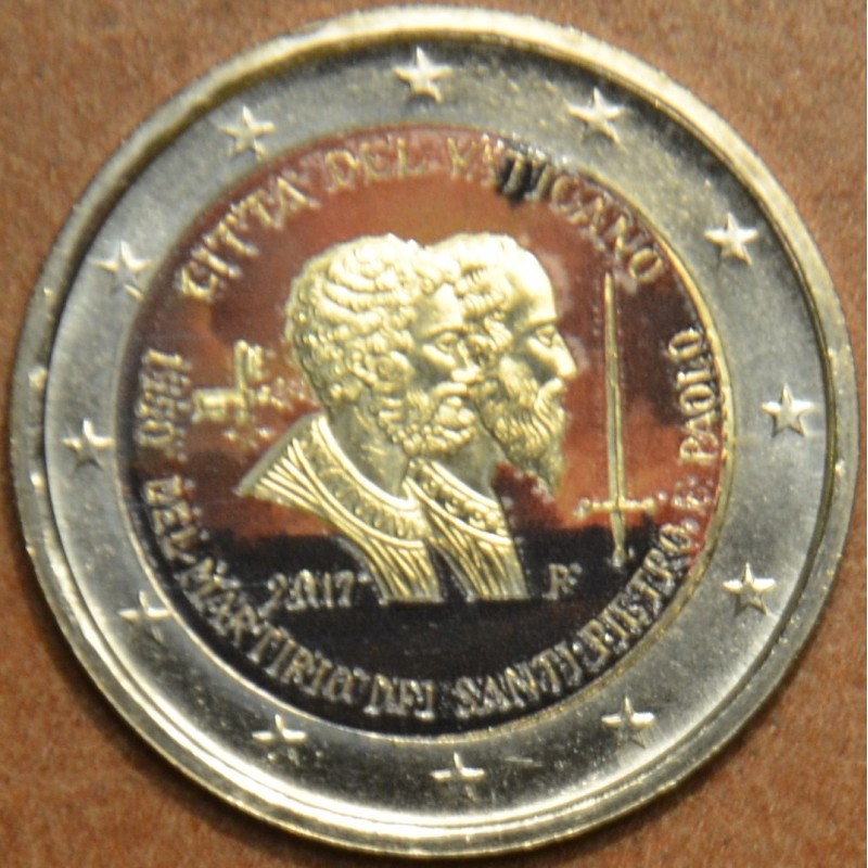 Euromince mince 2 Euro Vatikán 2017 - Svätý Peter a Pavol II. (fare...
