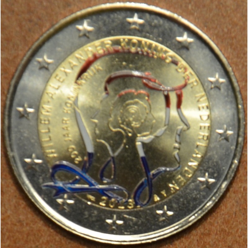 euroerme érme 2 Euro Hollandia 2013 - 200 éves a királyság IV. (szí...