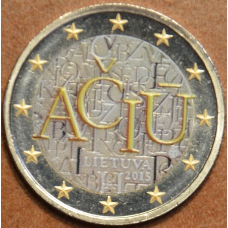 euroerme érme 2 Euro Litvánia 2015 - Aciu: a litván nyelv III. (szí...
