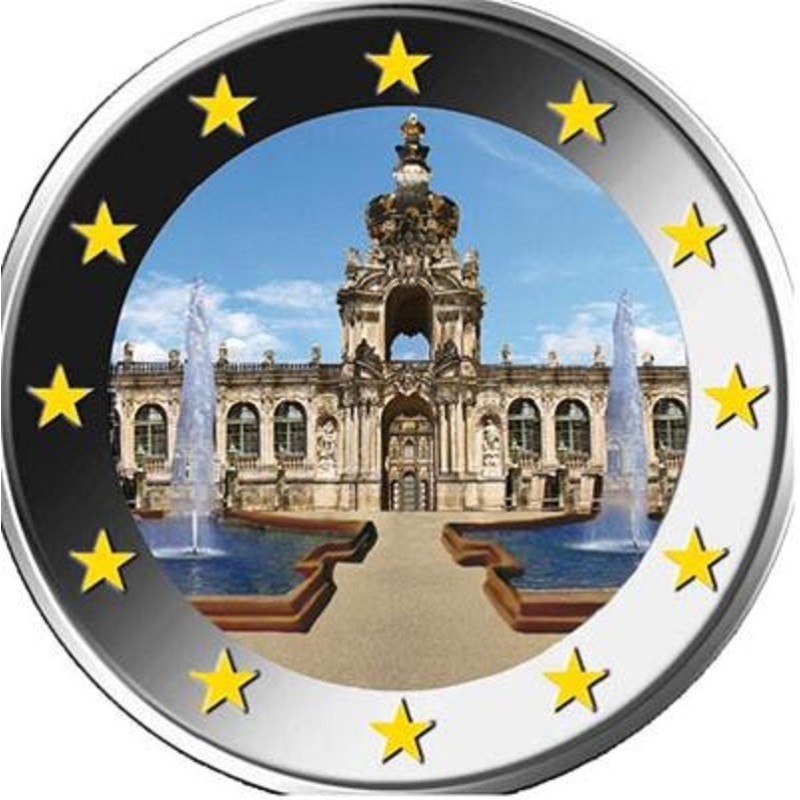 Euromince mince 2 Euro Nemecko \\"D\\" 2016 - Sasko: Zwinger v Draž...