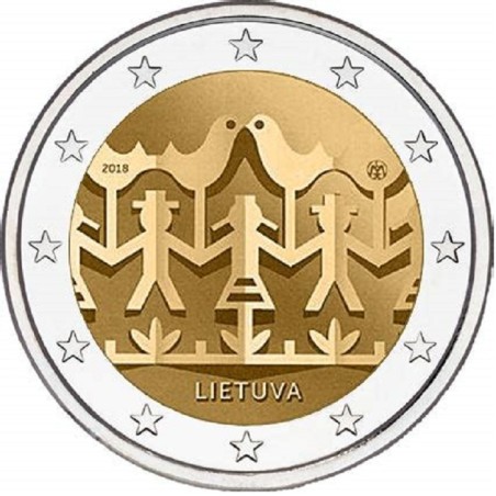 eurocoin eurocoins Damaged 2 Euro Lithuania 2018 - Lithuanian Song ...