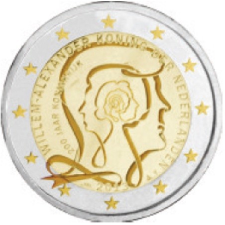 Euromince mince 2 Euro Holandsko 2013 - 200 rokov kráľovstva (fareb...