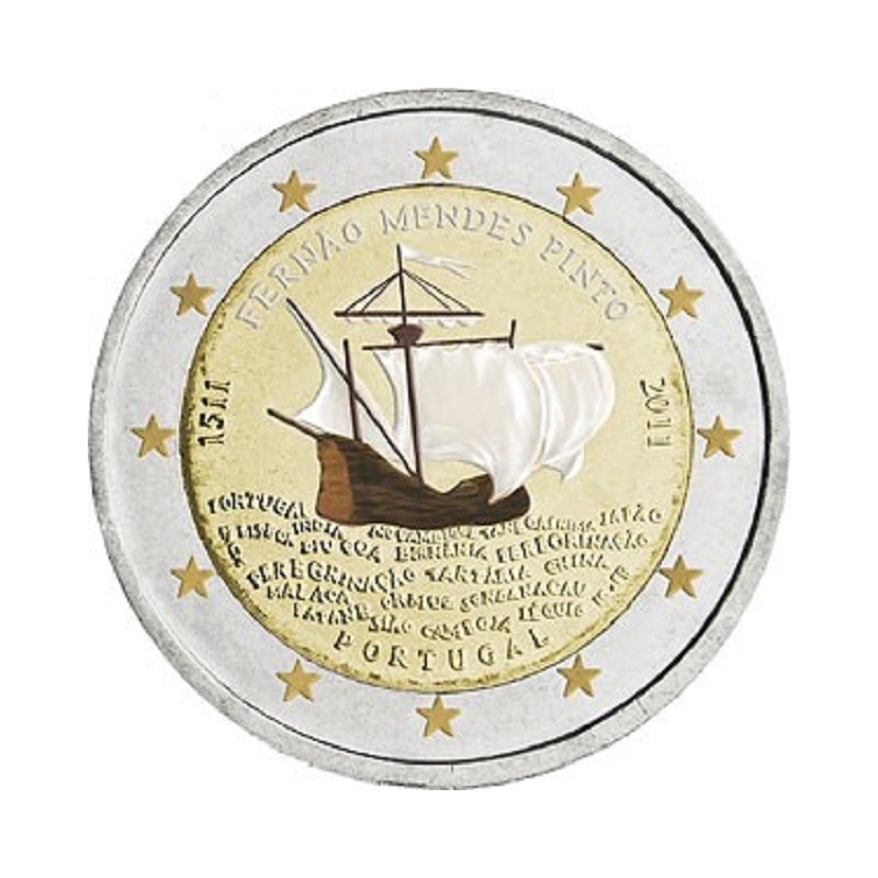 eurocoin eurocoins 2 Euro Portugal 2011 - 500th annivesary of the b...