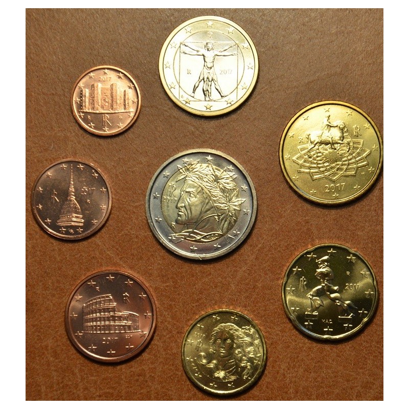 Euromince mince Sada 8 talianskych mincí 2017 (UNC)