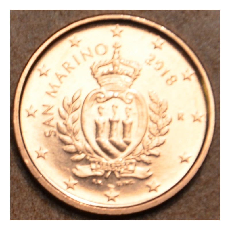 Euromince mince 1 cent San Marino 2018 - Nový design (UNC)