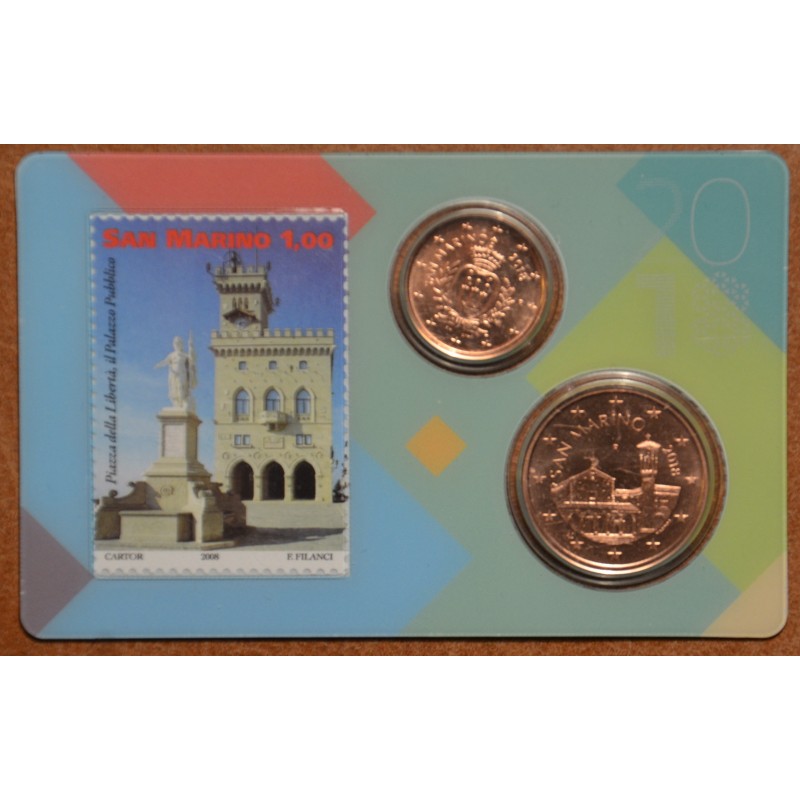 Euromince mince 1+5 cent San Marino 2018 - Nový design (UNC)