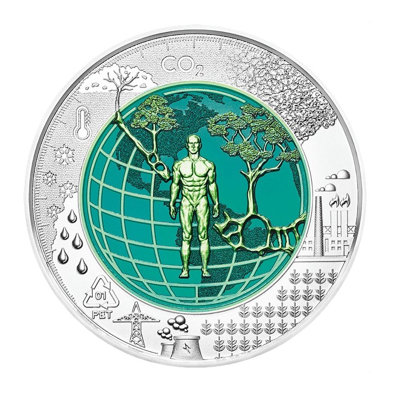 eurocoin eurocoins 25 Euro Austria 2018 - silver niobium coin Anthr...