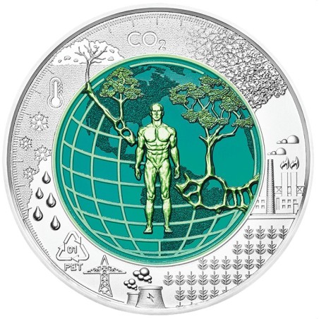 eurocoin eurocoins 25 Euro Austria 2018 - silver niobium coin Anthr...