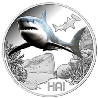 eurocoin eurocoins 3 Euro Austria 2018 Shark (UNC)