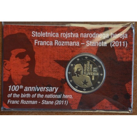 Euromince mince 2 Euro Slovinsko 2011 - 100. výročie narodenia Fran...