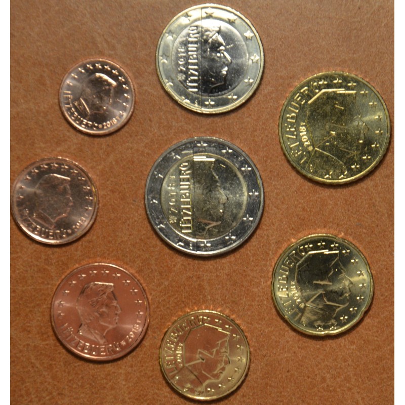 Euromince mince Luxembursko 2018 sada so značkou \\"lev\\" (UNC)