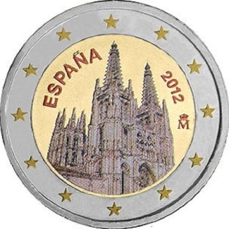 2 Euro Spain 2012 - The Burgos Cathedral  (UNC)