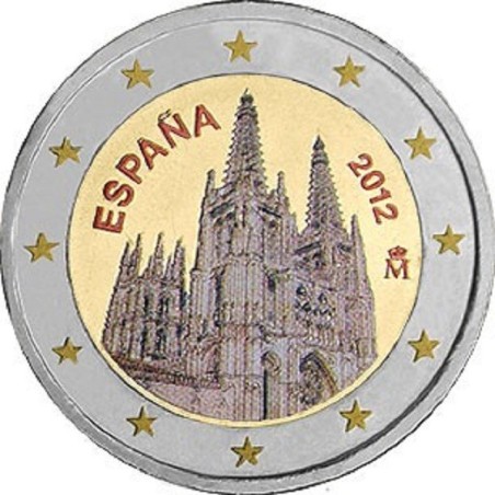 euroerme érme 2 Euro Spanyolország 2012 - A burgosi katedrális (szí...