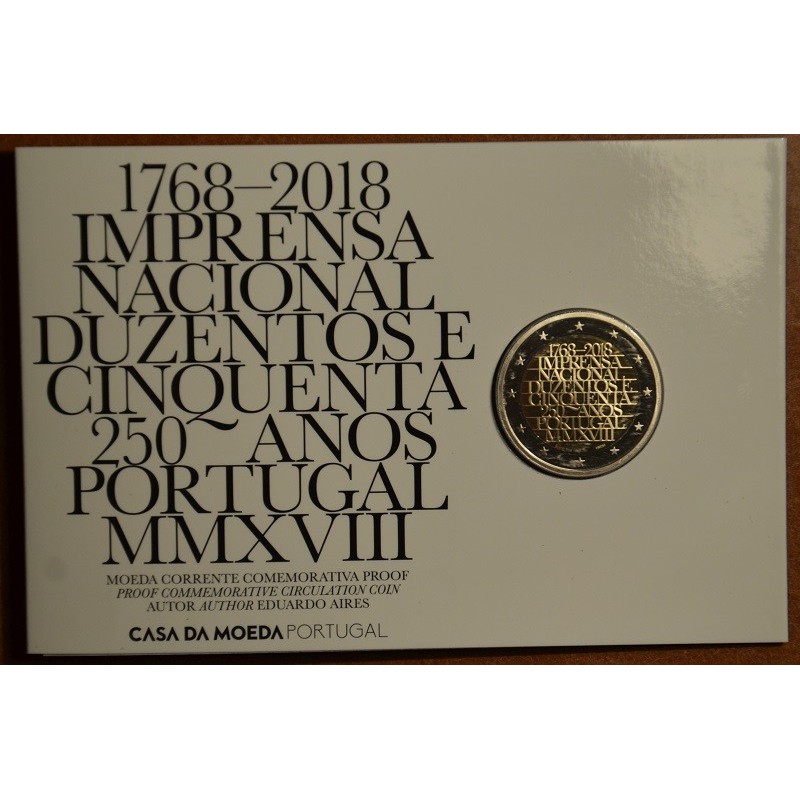euroerme érme 2 Euro Portugália 2018 - Az INCM verde 250 éve (Proof)