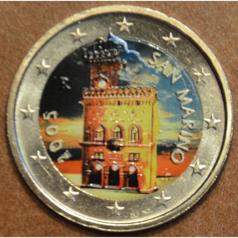 euroerme érme 2 Euro San Marino 2005 - A kormányház (színezett UNC)