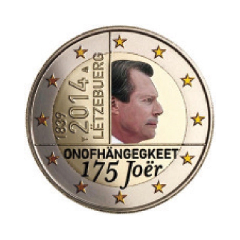 euroerme érme 2 Euro Luxemburg 2014 - A függetlenség 175 éve (színe...