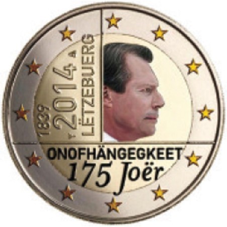 euroerme érme 2 Euro Luxemburg 2014 - A függetlenség 175 éve (színe...