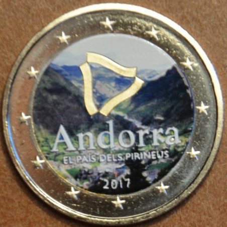 euroerme érme 2 Euro Andorra 2017 - A Pireneusok országa (színezett...