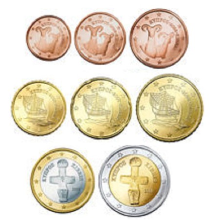 Euromince mince Sada 8 euromincí Cyprus 2014 (UNC)