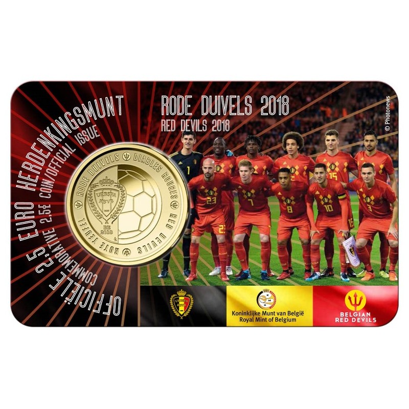 eurocoin eurocoins 2,5 Euro Belgium 2018 Red devils (BU)