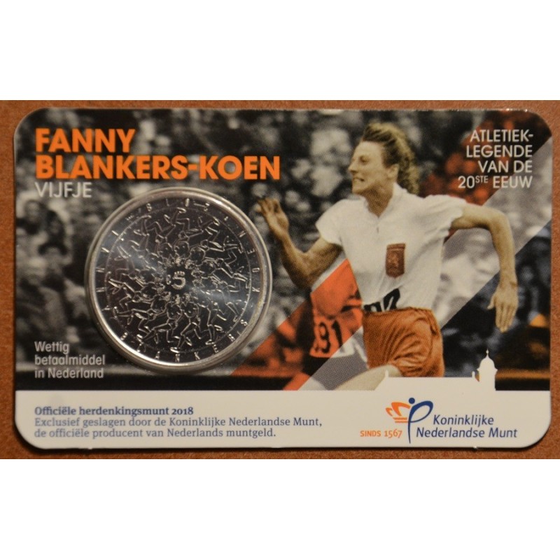 Euromince mince 5 Euro Holandsko 2018 - Fanny Blankers Koen (UNC)