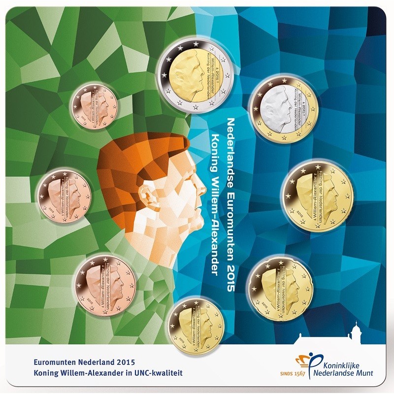 eurocoin eurocoins Set of 8 coins Netherlands 2015 (UNC)