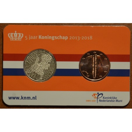 euroerme érme 5 cent Hollandia 2018 - 5 jaar koningschap (BU)
