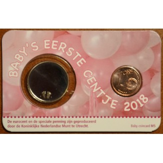 Euromince mince 1 cent Holandsko 2018 - Môj prvý cent - dievča (BU)